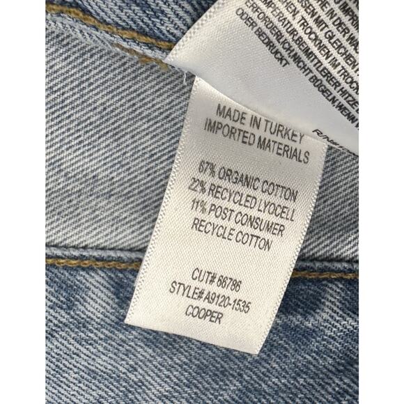 AGOLDE Cooper Cargo Blue Denim High Rise Straight Leg Jeans Size 24 - Picture 7 of 7